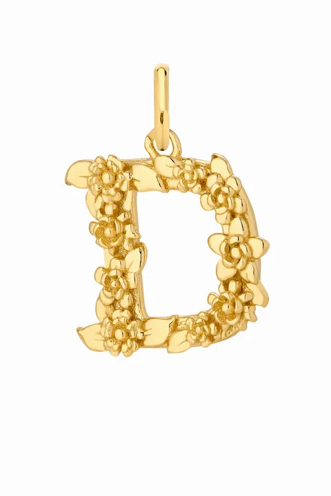 Zawieszka D Blossom Letter Gold