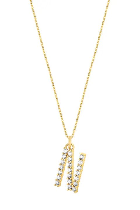 Naszyjnik N Sparkle Letter Gold