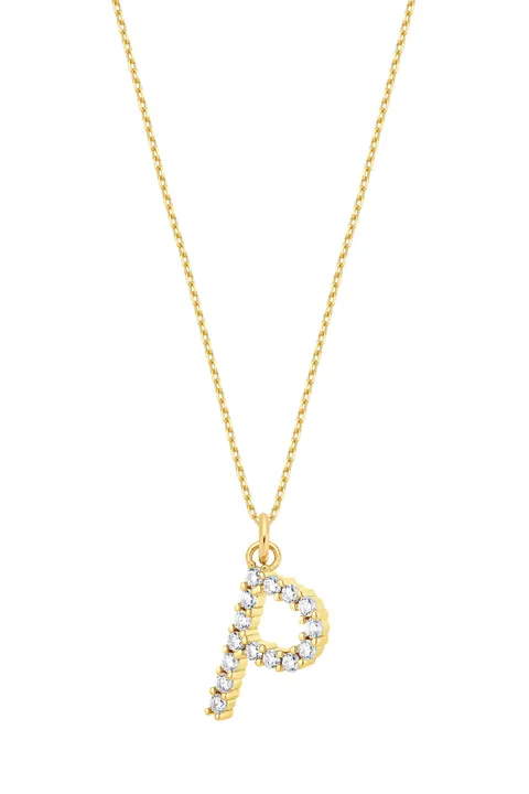 Naszyjnik P Sparkle Letter Gold