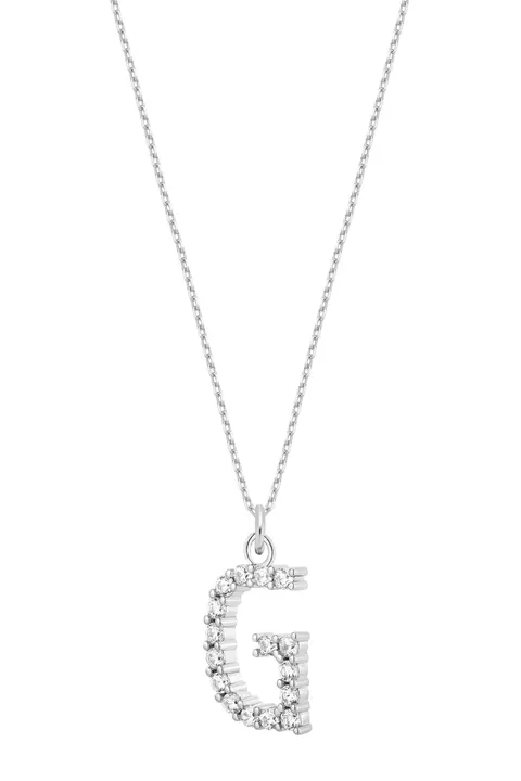 Naszyjnik G Sparkle Letter Silver