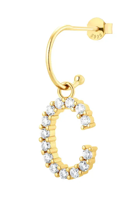 Kolczyk C Vanilla Letter Gold