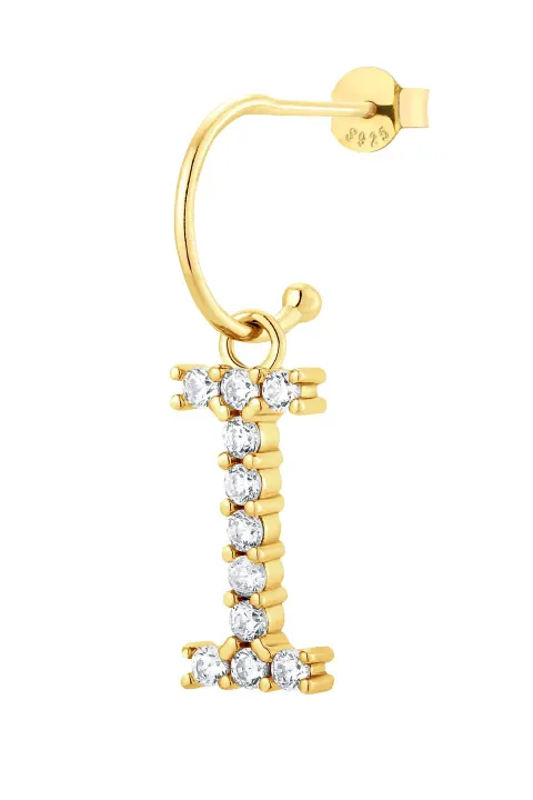 Kolczyk I Vanilla Letter Gold