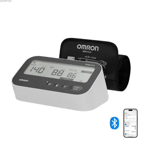 Ciśnieniomierz naramienny z Technologią Intellisence, kompatybilny z aplikacją Omron connect (Omron M4 Connect AFiB)