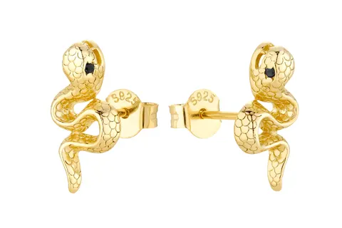 Kolczyki Snake Gold
