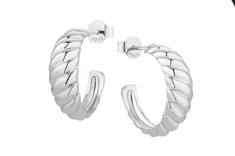 Kolczyki Dune Hoops Silver