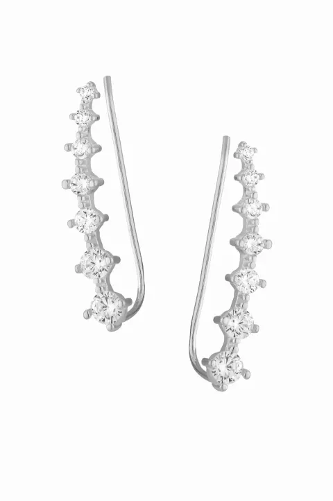 Kolczyki Emilie Crystal Silver