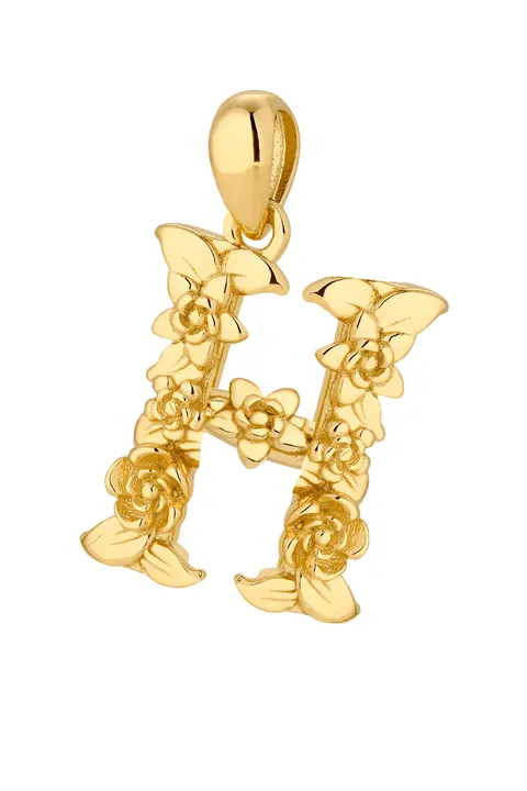 Zawieszka H Blossom Letter Gold