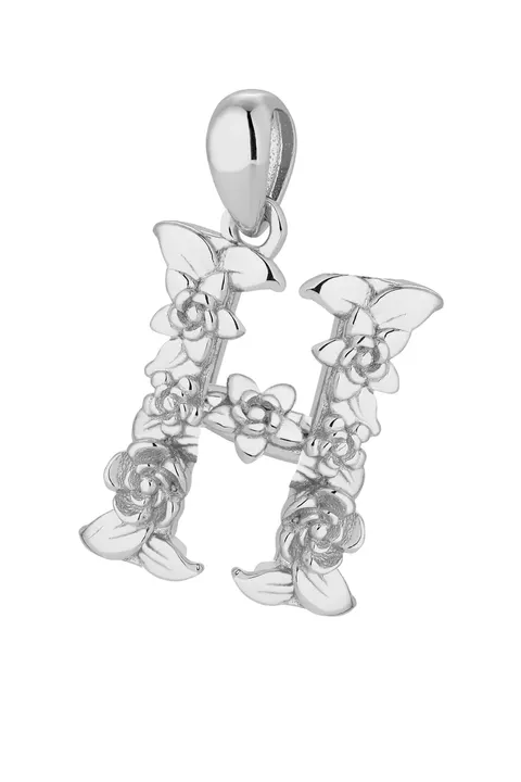 Zawieszka H Blossom Letter Silver