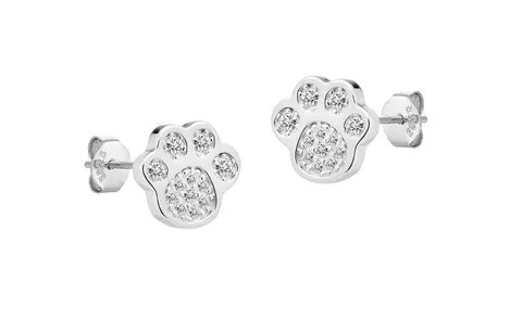 Kolczyki z łapkami Paw Silver