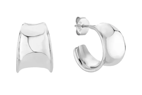 Kolczyki kółka Curl Silver