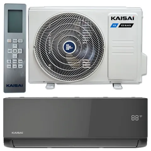 Klimatyzator ścienny KAISAI ICE BLACK 2,6/2,9 kW z grzałką WiFi