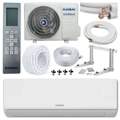 Klimatyzator ścienny KAISAI NORDIC 3,5/3,8 kW WiFi, grzałka + zestaw
