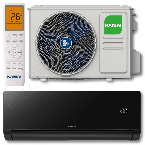 Klimatyzator ścienny KAISAI ART BLACK 3,6/3,9 kW z grzałką WiFi