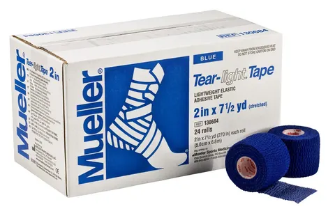 Lekki koban niebieski - samoprzylepny - wytrzymały - Mueller Tear-Light Tape BLUE