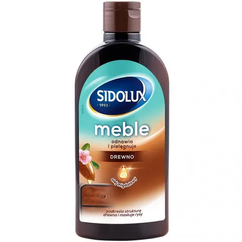 SIDOLUX Mleczko do pielęgnacji mebli drewnianych Z OLEJEM MIGDAŁOWYM, 300 ml