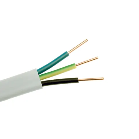 Przewód YDYp 3x4 żo 450/750V instalacyjny biały; ELEKTROKABEL
