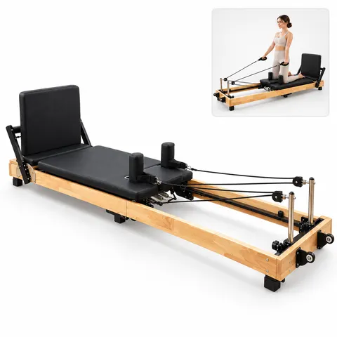 Składany drewniany reformer do pilatesu ORTEO PR48043
