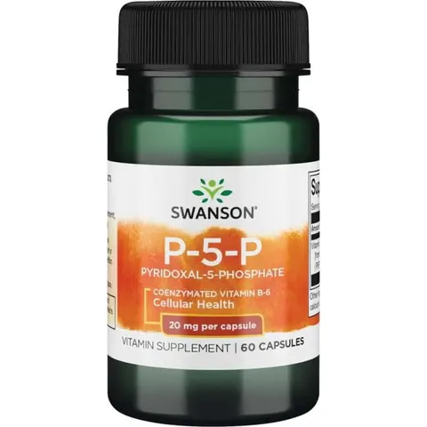 Swanson Witamina B6 P-5-P (koenzymatyczna) 20mg - (60 kap)