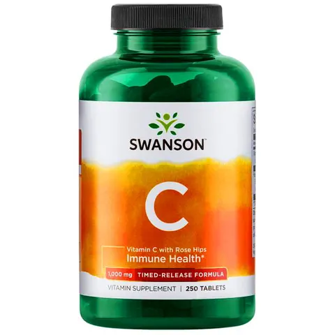 Swanson Witamina C dziką różą timed (przedłużone uwalnianie)1000mg (250 tab)