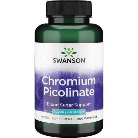 Swanson Pikolinian Chromu 200mcg - (200 kap)