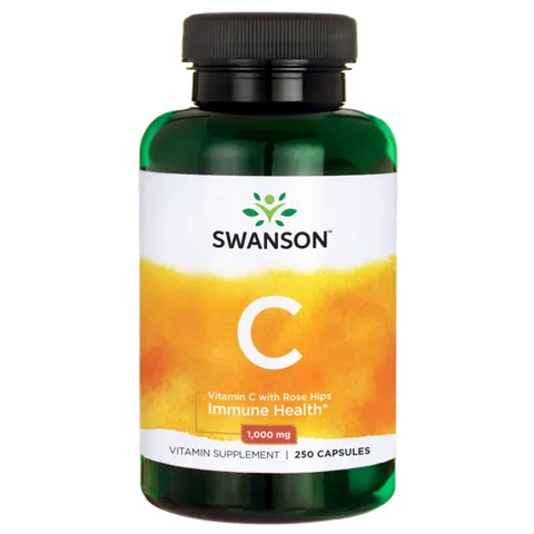 Swanson Witamina C z dziką różą 1000mg - (250 kap)