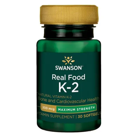 Swanson Witamina K2 MK-7 Naturalna 200mcg - (30 kap)(data do 28.02.2027)