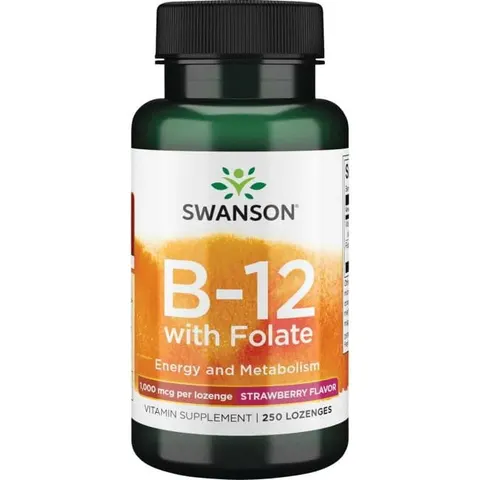 Swanson Witamina B12 1000 Swanson - (250 tab) z kwasem foliowym
