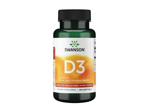 Swanson Witamina D3 5000 IU (250 softgels)
