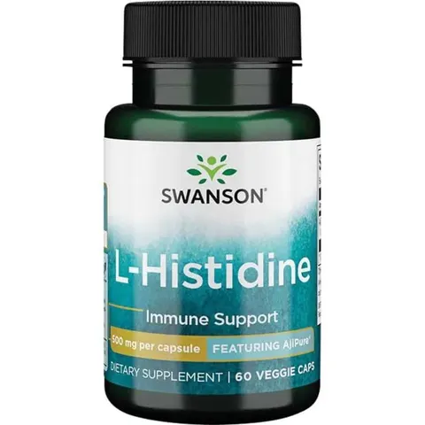 Swanson AjiPure L-Histydyna 500mg - (60 kap)