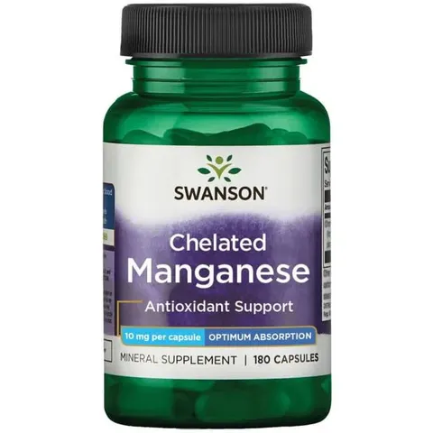 Swanson Albion Chelat Manganu - 10mg - (180 kap)