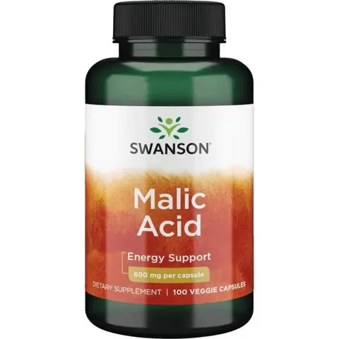 Swanson Malic Acid (kwas jabłkowy) 600mg - (100 kap)
