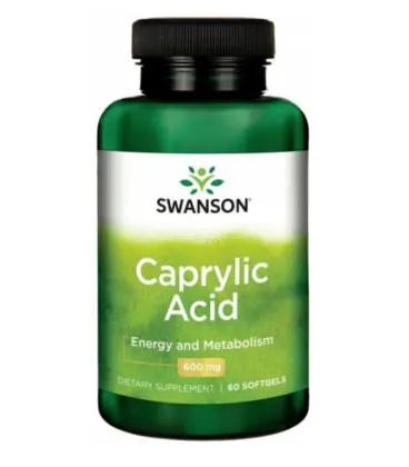 Swanson Kwas Kaprylowy 600mg - (60 kap)