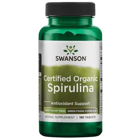 Swanson Spirulina organiczna 500mg - (180 tab)