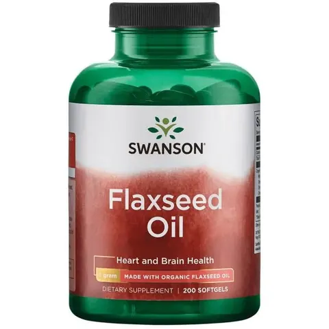Olej z siemienia lnianego Flaxseed Oil EFAs 1000mg 200 kapsułek Swanson