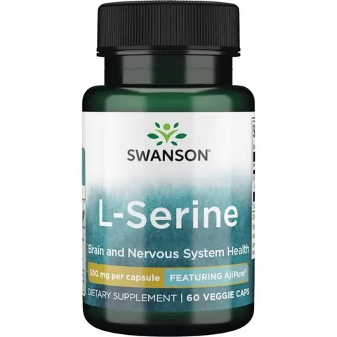 Swanson AjiPure L-Seryna 500mg - (60 kap)(data do 31.12.2026)