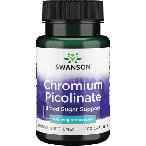 Swanson Pikolinian Chromu 200mcg - (100 kap)