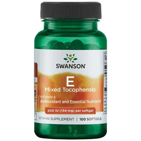 Swanson Witamina E (mieszanka tok.) 200IU-(100 kap)