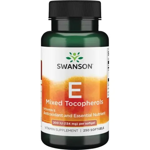 Swanson Witamina E (mieszanka tokoferoli) 200IU (250 kaps.)