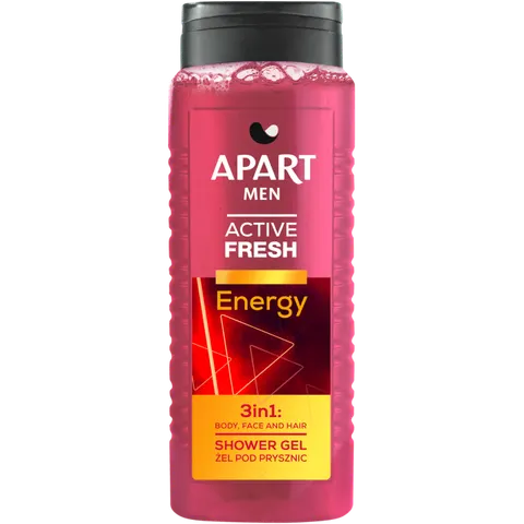 APART MEN ACTIVE FRESH Żel pod prysznic 3w1 ENERGY, 500 ml
