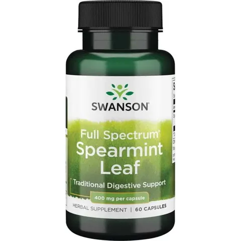 Swanson Spearmint Leaf (Liść mięty) 400mg - (60 kap)