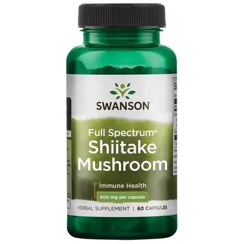 Swanson Shiitake Mushroom (grzybek) 500mg - (60 kap)