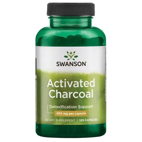 Swanson Aktywny Węgiel Drzewny 260mg-(120 kap)