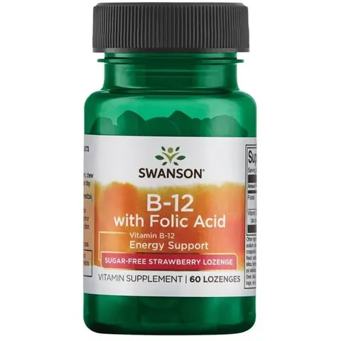 Swanson Witamina B12 z kwasem foliowym - (60 tab)