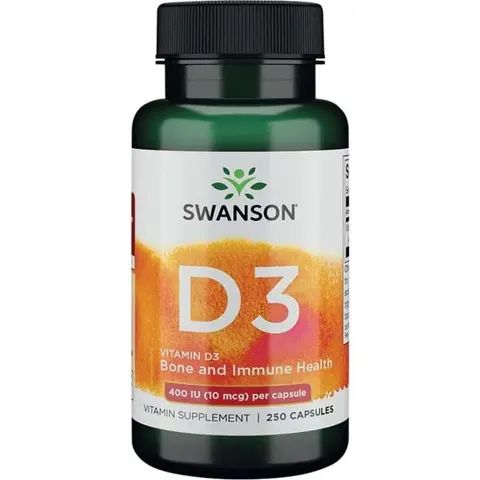 Swanson Witamina D3 400IU - (250 kap)