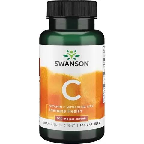 Swanson Witamina c z dziką różą 500mg (100 kap)