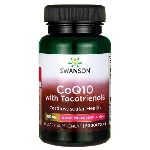 Swanson Koenzym Q10 100mg + tokotrienole 10mg - (60 kap)