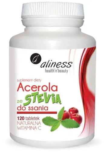 Aliness Acerola ze Stevią do ssania (120 tab)