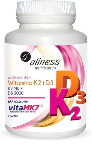 Aliness Witamina K2 MK-7 100 mg + D3 (60kap)
