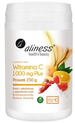 Aliness Witamina C 1000 Buforowana Plus Proszek 250g