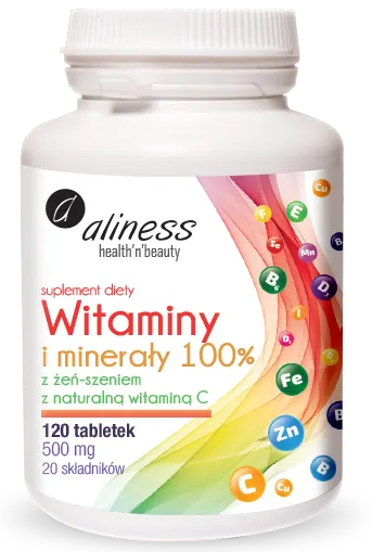 Aliness Witaminy i minerały 100% (120 tab)